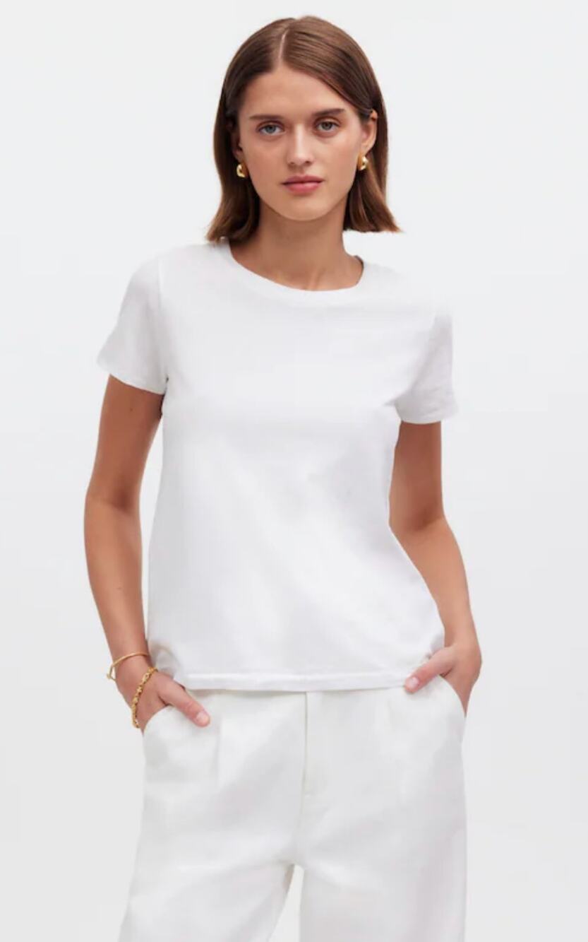 Madewell | NWT Northside Vintage Tee in White Chalk | Sz S
